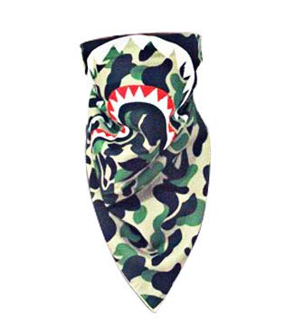 NF orange Shark Green Camouflage Face