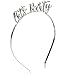 Juvale Let's Party Headbands 6 Pack - Metallic Silver Lets Party Headband Fits Teens and Adults
