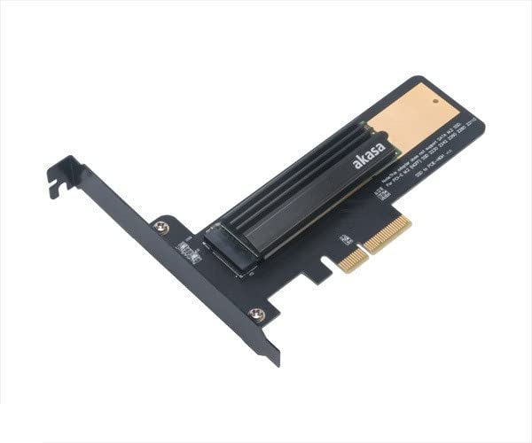 Akasa AK-PCCM2P-02 M.2 Internal Interface Card and Adapter - Interface Cards and Adapters (PCIe, M.2, PCIe 2.0, Black, Gold, PC, Passive)