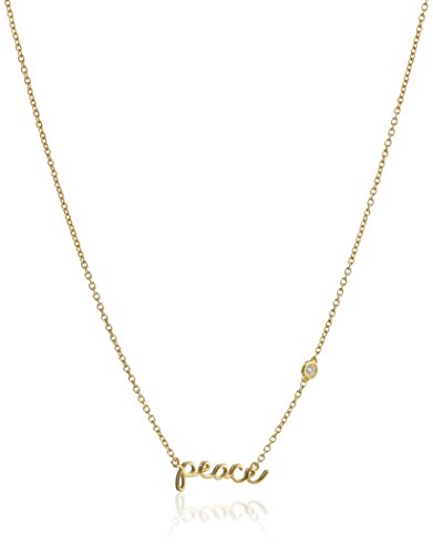 Shy by se "peace" necklace with diamond bezel