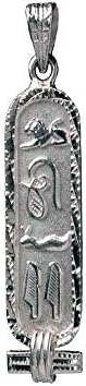 Discoveries Egyptian Imports - Handmade LOVE Cartouche Pendant - Available in 18K Gold and Sterling Silver - Hieroglyphic Symbols - Made in Egypt