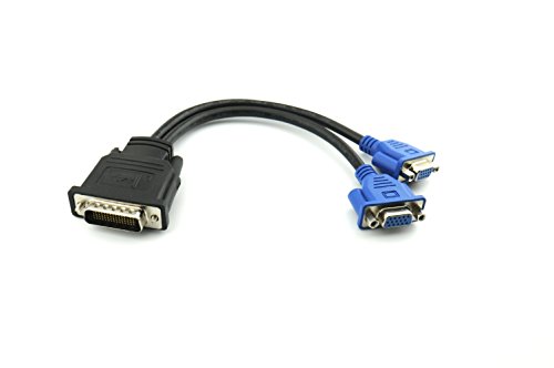 Hosyl DMS-59 Pin Male to Dual VGA Female Y Splitter Video Card Adapter Cable 9.4" Length - Thumbnail 3