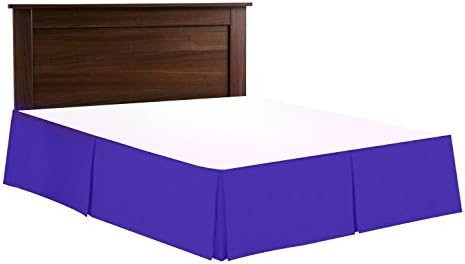 Ultra Soft 1500 Series Premium Quality 100% Brushed Microfiber - Three Sides Pleated Bed Skirt with 11” Drop (Cal King, Royal Blue) - Split Corners - Hypoallergenic, Wrinkle & Fade Resistant