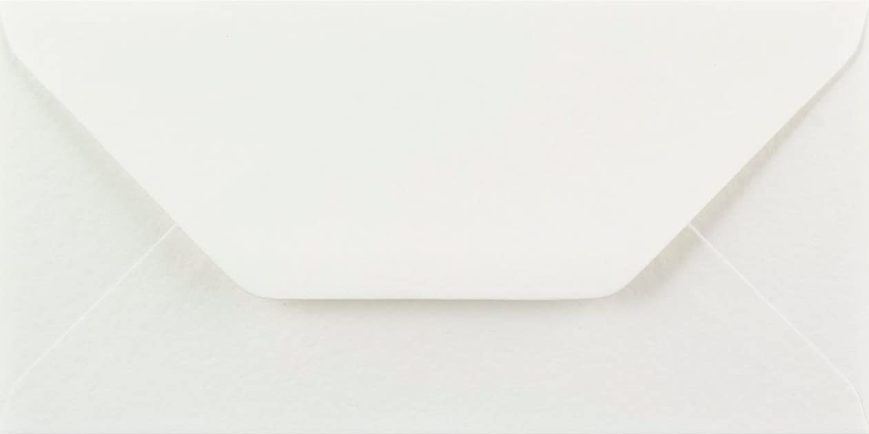 DL Coloured Envelopes for Greeting Cards Wedding Invitations & Crafts (110x220mm) Pack of 100 (White) — image 1