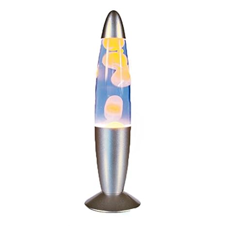 Vevendo Back to the 70's! Der Klassiker - Lavalampe Motion ROCKET- gelb/blau - super tolle Lava Lampe