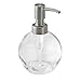 InterDesign Forma Glass Liquid Soap & Lotion Dispenser Pump for Kitchen or Bathroom Countertops, Clear/Brushed Nickel