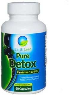 Earth Leaf- Pure Detox-1532 Mg- Helps Eliminate Toxins- Assists Colon Cleansing-Flush Impacted Waste, Lose Weight, Gain Energy