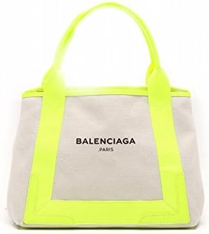 Amazon バレンシアガ Balenciaga トートバッグ ネイビーカバス S キャンバス レザー ベージュ 黄 中古 Balenciaga バレンシアガ トートバッグ