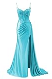 INEWER Lace Appliques Prom Dresses 2025 Long with