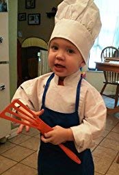 Baby Toddler White Chef Hat Adjustable Fits Babies Newborns Toddlers 06-18 Mos