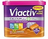 Viactiv Calcium Plus with Vit D and K Soft Chews, Caramel, 72ct