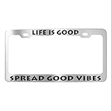 Custom License Plate Frame Laser Engraved Stainless Steel