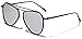 Reflective Full Metal Frame Double Bridge Cross Bar Aviator Sunglasses