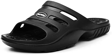 Raydem Men's Slide Sandals Athletic Slippers with Arch Support for Shower Pool Beach Sports Gym Spa Trip Outdoor House