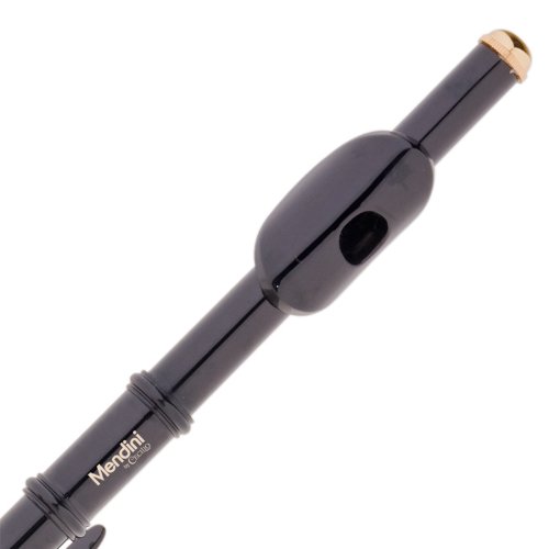 Mendini MPO-BN Black Nickel Key of C Piccolo with Gold Keys + Case, Joint Grease, Cleaning Cloth & Rod, Gloves