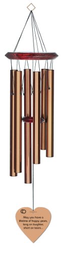 Chimesofyourlife wed-laughter & tears-heart-27-bronze Laughter and Tears Wedding Wind Chime, 27-Inch, Bronze