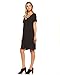 Criss Cross Trim V Neck Short Sleeve Tunic Dress for Women