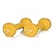 PROMIC 5 lb Hand Weights Deluxe Vinyl Coated Dumbbells (Sold in Pair) - 5 lb, Yellow