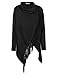 Yidarton Women's Casual Asymmetric Tassels Cardigan Pullover Sweater Shawl Coat