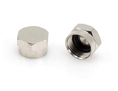 THE CIMPLE CO - Coaxial F Cap (F81 Cap) Weather Cap - for Coax Ground Blocks, splitters, or Other F Connectors - Protects Female Connection for Future use - (4 Pack)