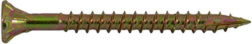 #8 x 1-1/4" Gold Star Wood Screw Torx/Star Drive Head (1 POUND - 231 Approx. Screw Count) - Multipurpose Purpose Torx/Star Drive Wood Screws