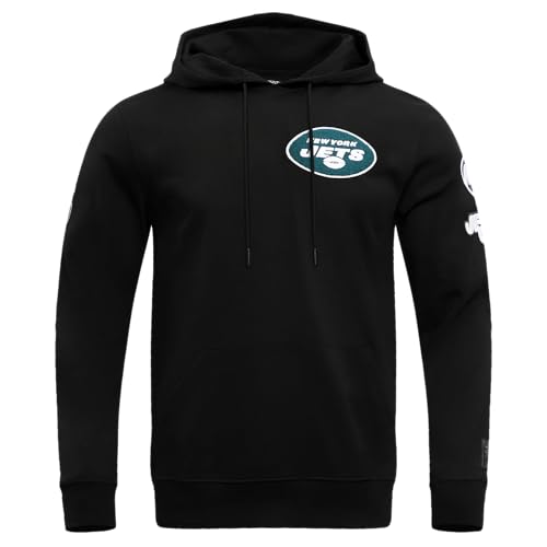 Pro Standard NFL New York Jets - Sudadera clasica de felpilla con Capucha para Hombre, Color Negro, Talla M