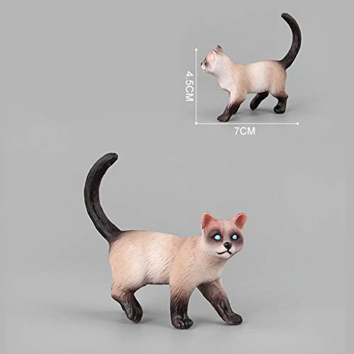 TwJim 10 Styles Realistic Cat Action Figures Toy Set Doll Pet Cat Model for Kids Boys Girls Cake Topper Cake Decoration Accessories