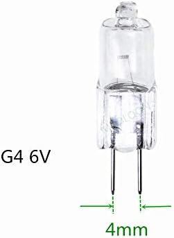 Xucus 5PCS G4 Halogen Bulb 6v G4 Bulb Instrument Bulb Microscope Light Bulb 6v 5w G4 6V 10w 15w 20w 25w G4 6v 35w - (Wattage: 35w)