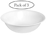 Corelle Livingware 1-quart Serving Bowl, Winter Frost White, Pack of 3