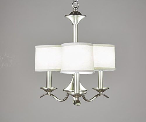 Central Park Modern Classic Chandeliers Lighting Fixture, Diameter 18 inches, Height 13 inches, CPH-QSV-18-L3-NICKEL