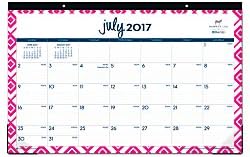 Dabney Lee for Blue Sky "Lucy" 17 x 11 Monthly Desk Pad Calendar, Jul 2017 to Jun 2018