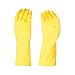 Amazon Basics 100003 Professional Reusable Rubber Gloves, Large, Yellow, 3-Pack