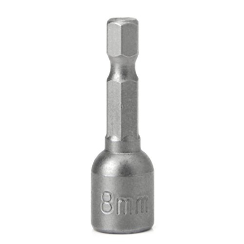 Because0f 10 Pcs Magnetic Nut Driver Set 8mm 5/16" Socket Adapter Hex Drill Bit