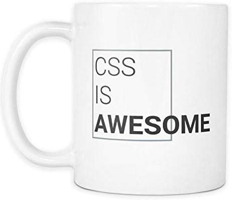 Coffee Mug CSS Is Awesome Programmer Web Developer HTML Ceramic Tea Cup 11oz for Christmas