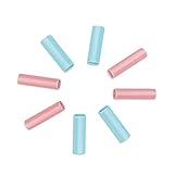 BARIHO 8 Tips Reusable Silicone Covers BPA Free FDA Approved Set of 8 4 Pink 4 Blue for Stainless Steel Drinking Metal Straws
