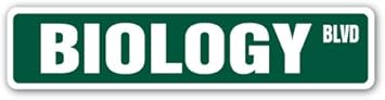 BIOLOGY Street Sign Wall Plaque Decoration