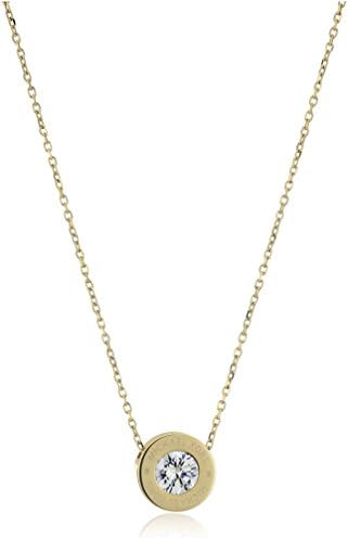 Michael Kors Logo Crystal Pendant Necklace