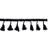 Chris.W 10 Yard Black Cotton Tassel Fringe Trim, 4.5cm Wide Lace Trim Ribbon Trimming for Sewing Crafts, Clothing, Bedding, Curtains and More