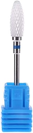 Bullet Ceramic Nail Drill Bit Electric Manicure Nail Art Tools Manicure Cutter(blue)