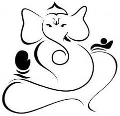 Ganesh Line Drawing Vinyl Stickers Sticker Vinyl Sticker Wall Art Deco Decal 50cm Height 50cm Width Black Vinyl Amazon Co Uk Diy Tools