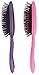 Mantello Wet Dry Detangle Hair Brush Round Brush (Pink and Purple, 2 Pack)