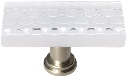 Sietto LK-900 Texture 2 Inch Long Rectangular Cabinet Knob, Satin Nickel