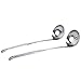 Juvale Stainless Steel Ladle & Straining Ladle - 2 Piece Set - Kitchen Serving & Skimming Ladle for Sauce, Soup, Broth, Gravy - 10 Inches
