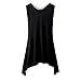 Solatin Women's Cross Front V Neck Tank Tops Summer Sleeveless Tunic Black XL