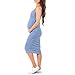 Women's Side Ruched Tank Maternity Dress - Made in USA Slate Blue