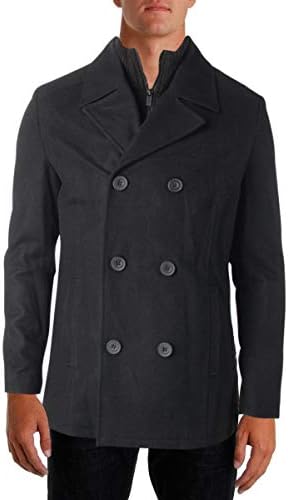 Brooks Brothers Men's Wool Classic Pea Coat, Navy, Small at Amazon