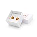 925 Sterling Silver Stud Earrings Rose with Natural Honey Baltic Amber for Women - Hypoallergenic