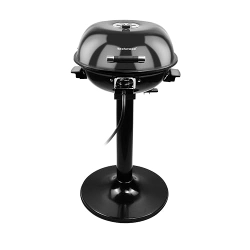 Techwood 1600W Indoor Outdoor Electric Grill, Electric BBQ Grill, Portable Removable Stand