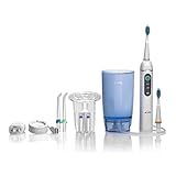Jetpik JP200 Home Rechargeable Electric Dental Flosser Oral Irrigator with Pulsating Floss Plus Water Power & Sonic Toothbrush