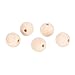 JUNKE 50 PCS 25MM Large Wood Beads Natural Unfinished Wood Beads DIY Wood Spacer Bead Pieces Round Wooden Loose Beads Ball Crafts for Jewelry Making, Natural Color (25mm)